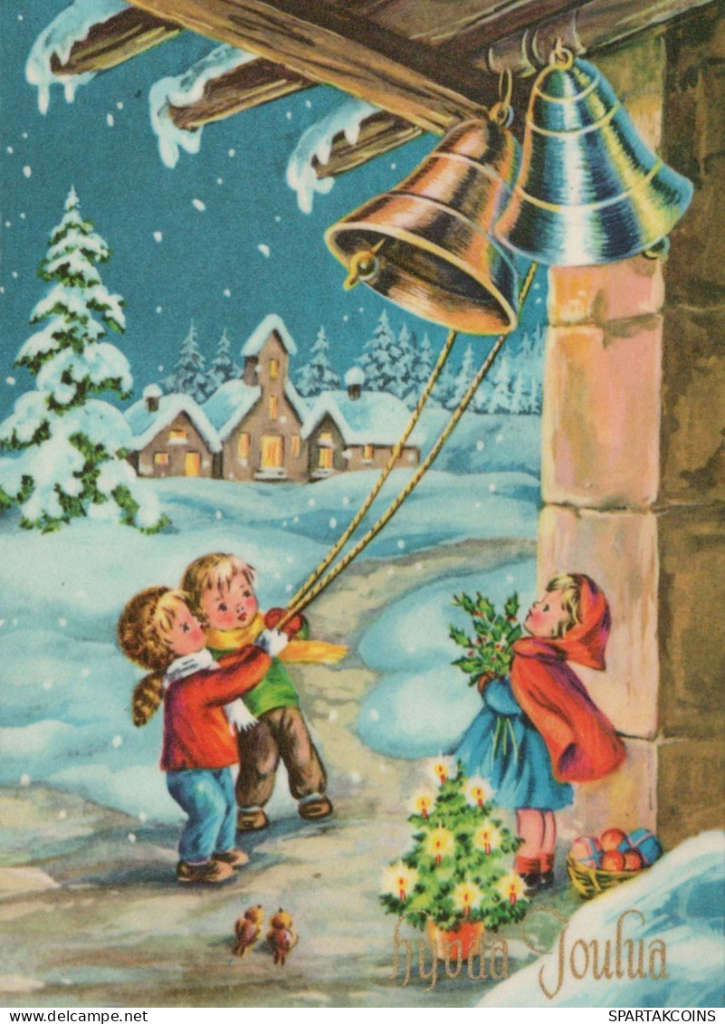 Happy New Year Christmas CHILDREN Vintage Postcard CPSM #PAW992.GB - Nieuwjaar