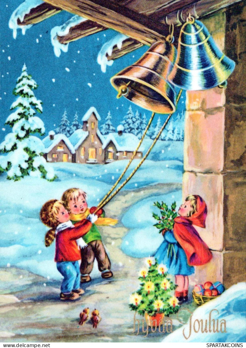 Happy New Year Christmas CHILDREN Vintage Postcard CPSM #PAW992.GB - New Year