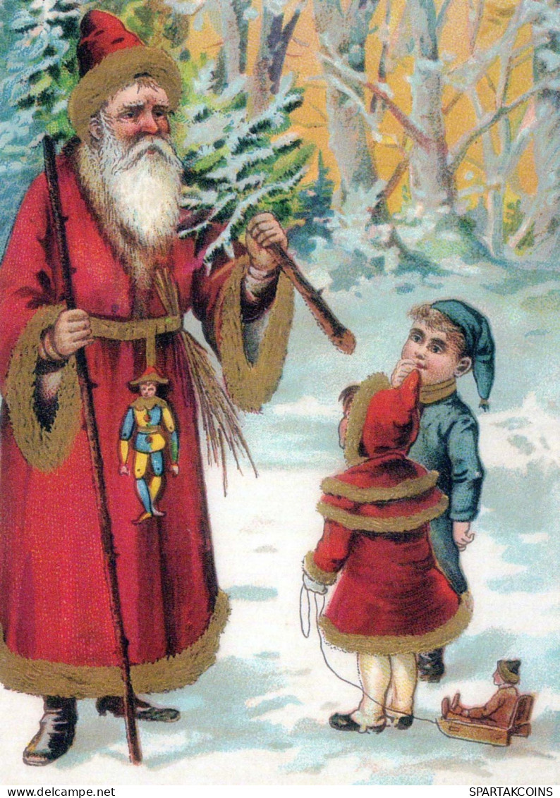 SANTA CLAUS Happy New Year Christmas Vintage Postcard CPSM #PAW676.GB - Kerstman