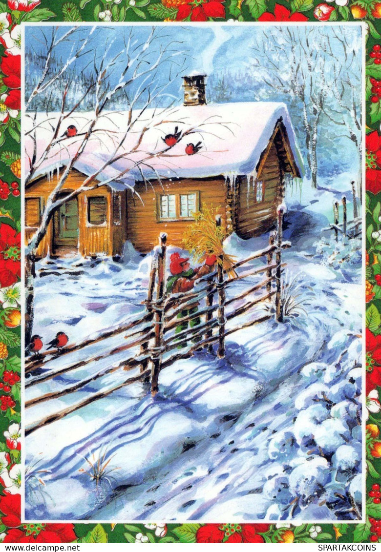 Happy New Year Christmas Vintage Postcard CPSM #PAW417.GB - Nieuwjaar