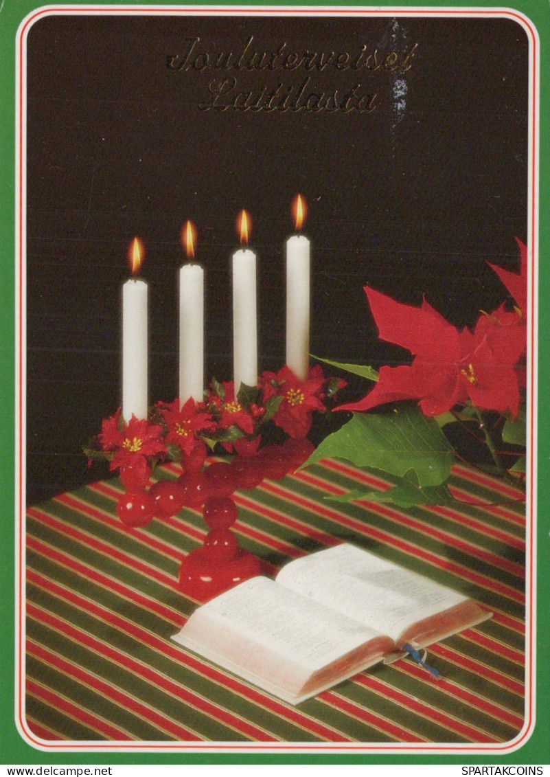 Happy New Year Christmas CANDLE Vintage Postcard CPSM #PAV933.GB - Nouvel An