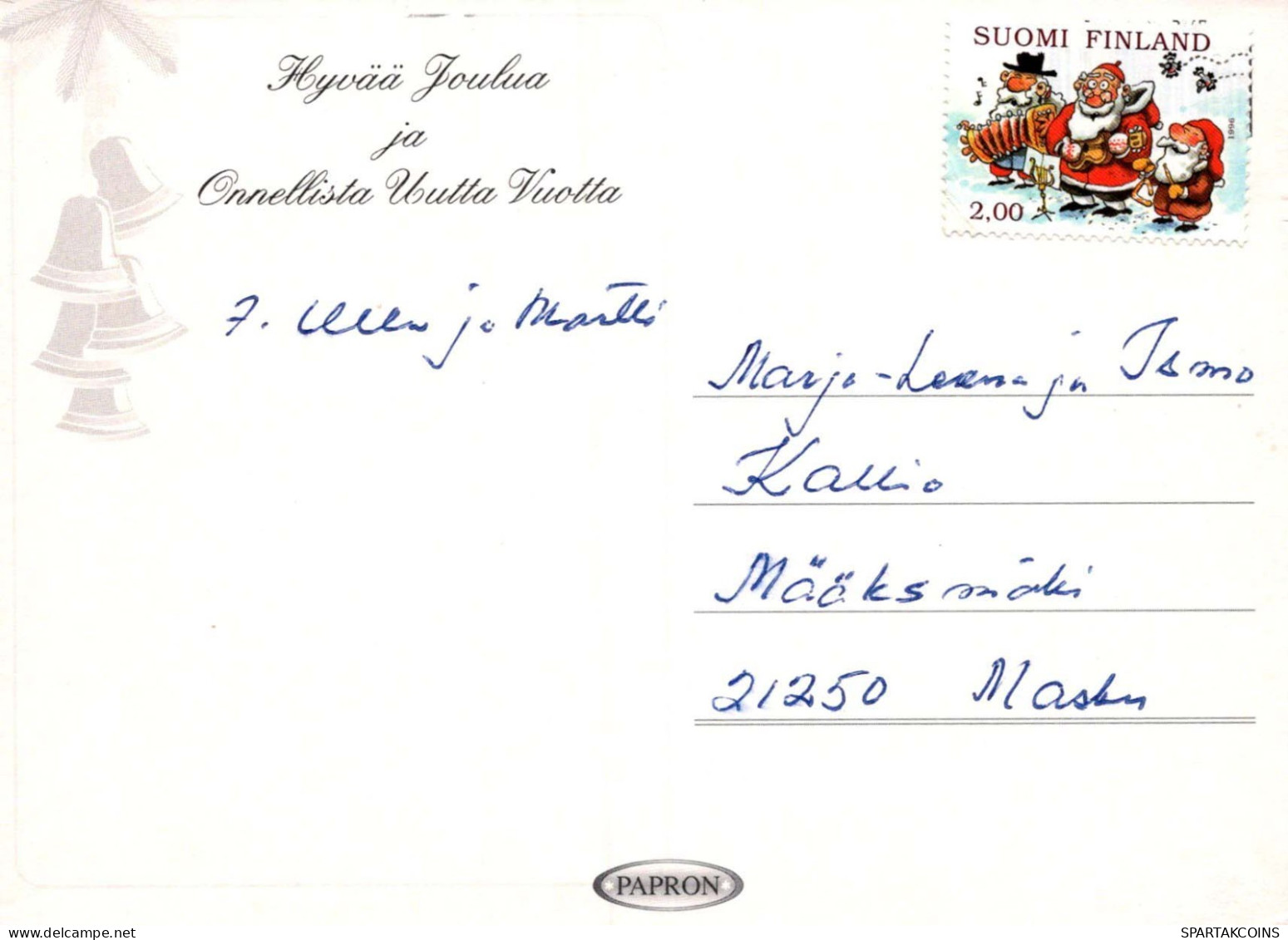 Happy New Year Christmas CANDLE Vintage Postcard CPSM #PAV933.GB - Año Nuevo