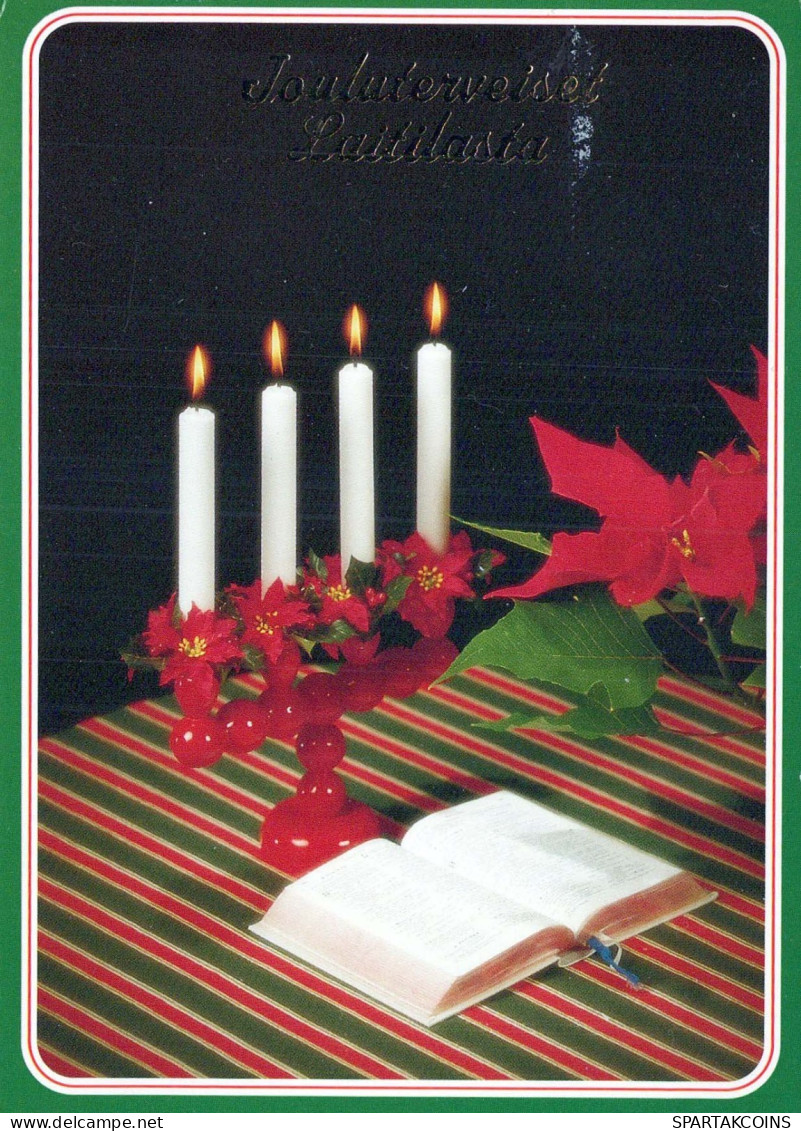 Happy New Year Christmas CANDLE Vintage Postcard CPSM #PAV933.GB - Nouvel An