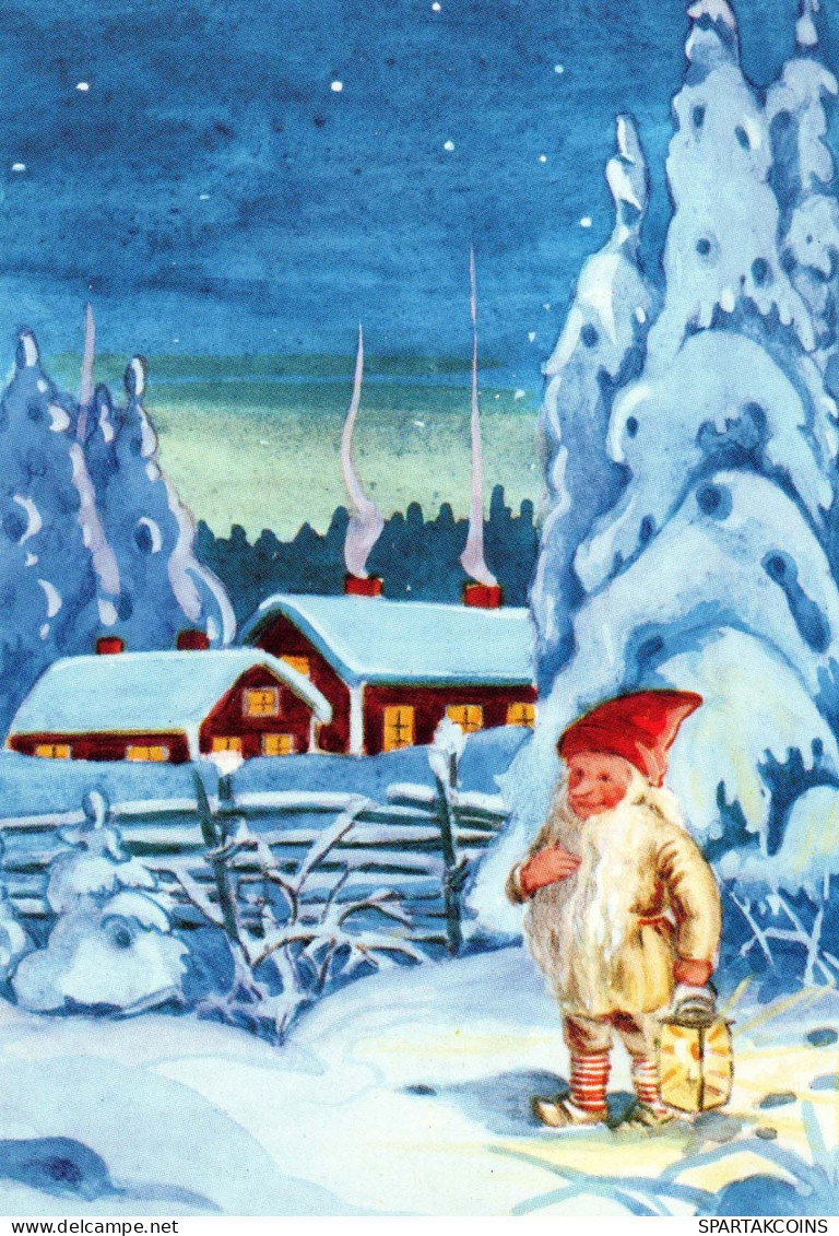 SANTA CLAUS Happy New Year Christmas Vintage Postcard CPSM #PAU602.GB - Kerstman