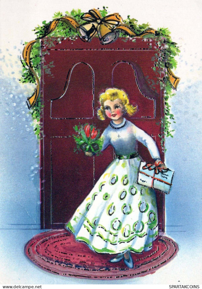 Happy New Year Christmas CHILDREN Vintage Postcard CPSM #PAU001.GB - New Year