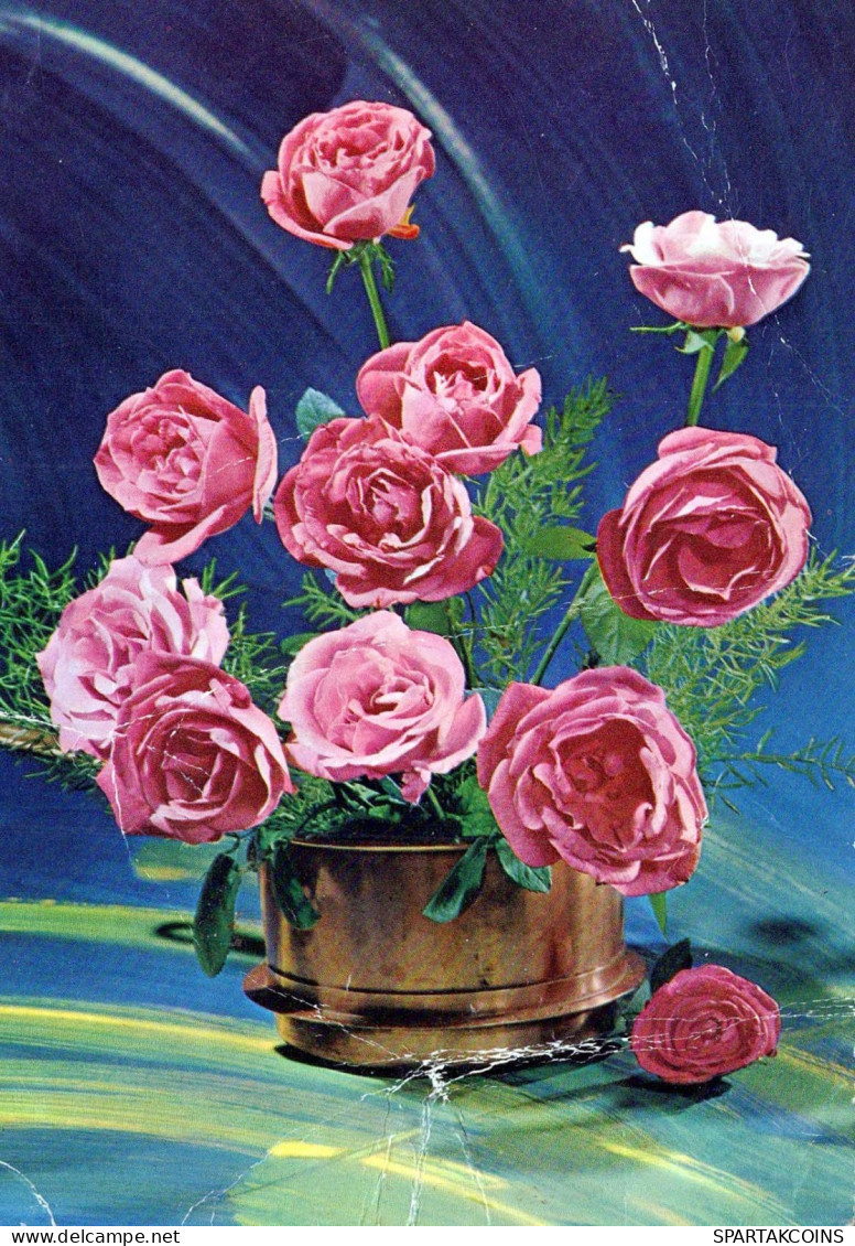 FLOWERS Vintage Postcard CPSM #PAS576.GB - Flowers