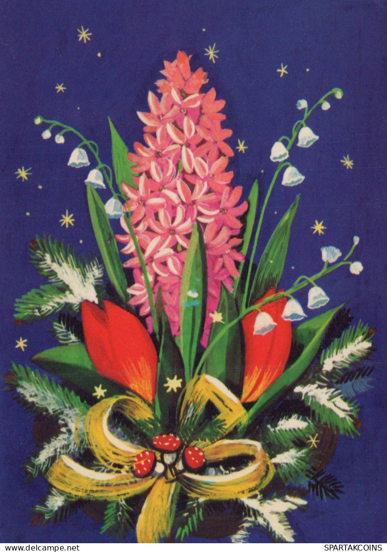 FLOWERS Vintage Postcard CPSM #PAS393.GB - Flowers