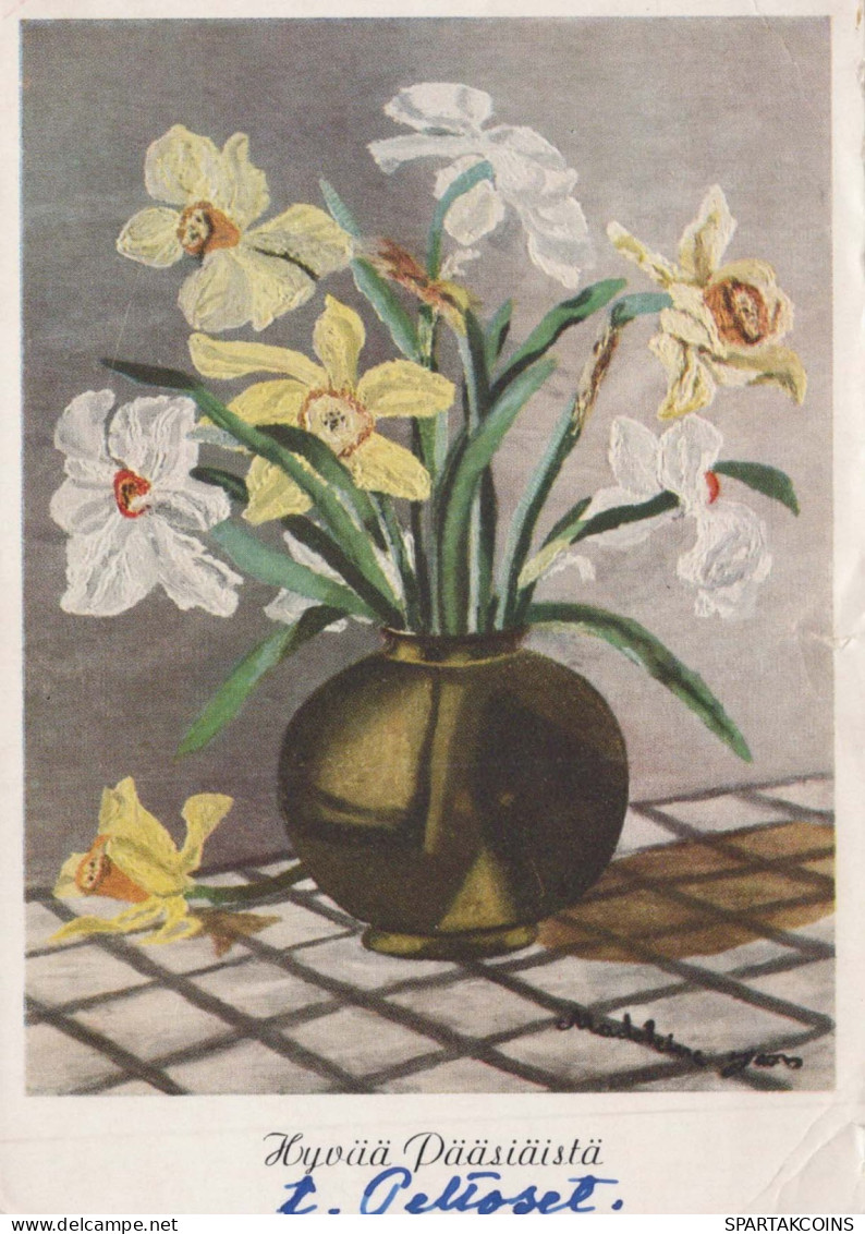 FLOWERS Vintage Postcard CPSM #PAR010.GB - Fiori