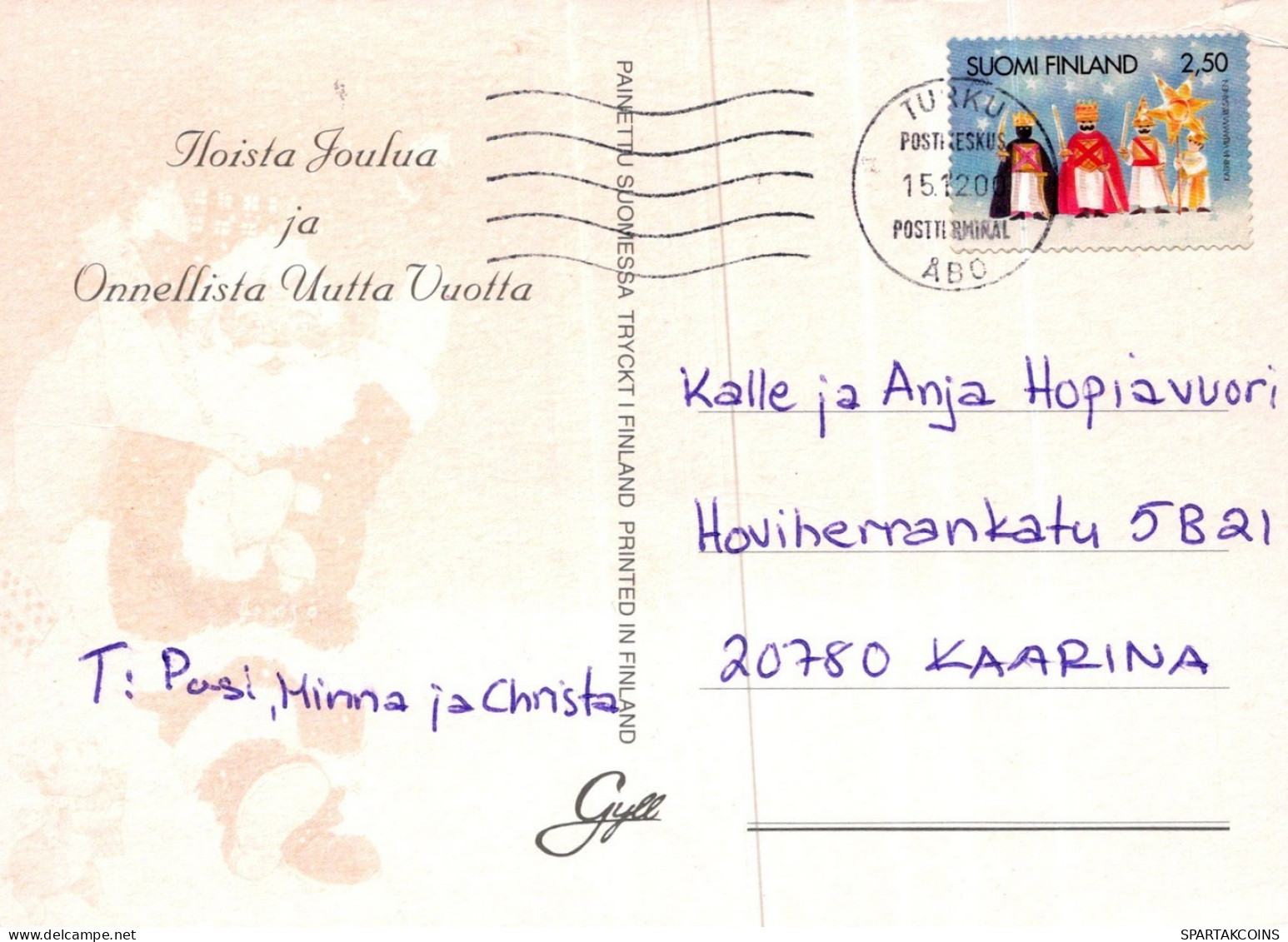 SANTA CLAUS CHRISTMAS Holidays Vintage Postcard CPSM #PAK704.GB - Santa Claus