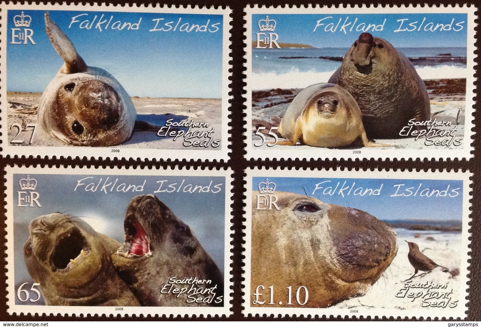 Falkland Islands 2008 Elephant Seals Birds MNH - Sonstige & Ohne Zuordnung