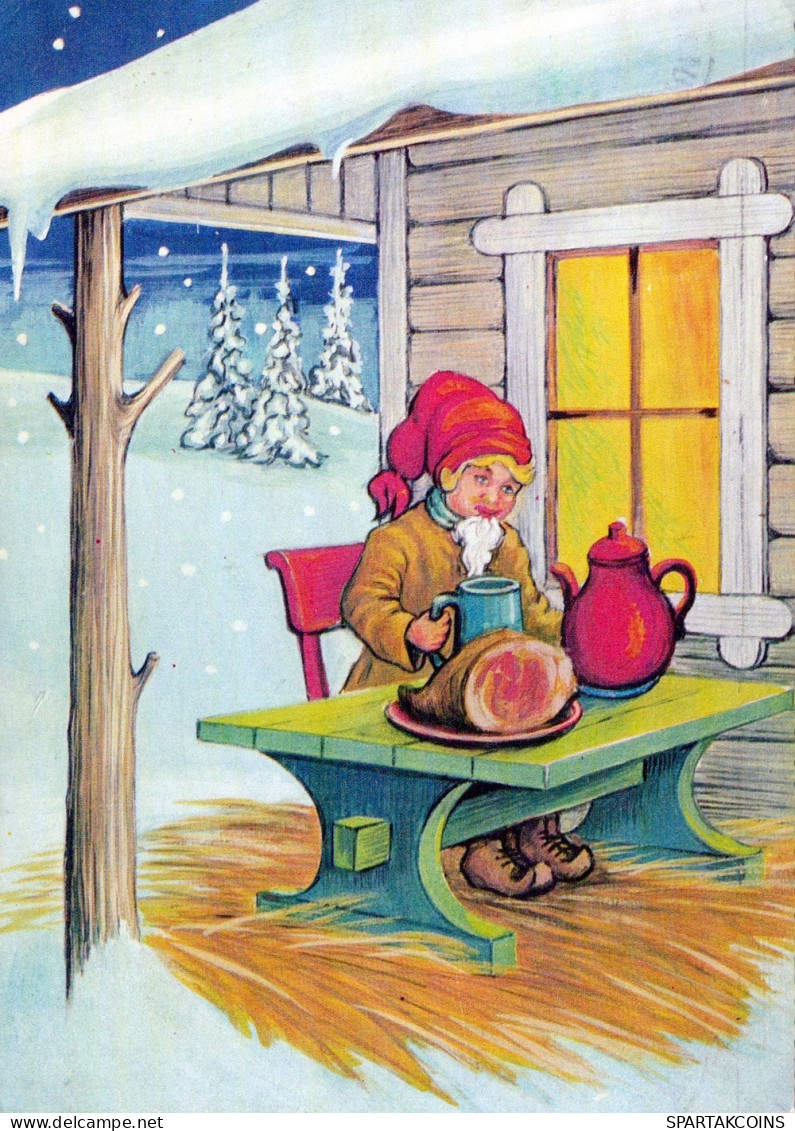 SANTA CLAUS CHRISTMAS Holidays Vintage Postcard CPSM #PAK440.GB - Santa Claus