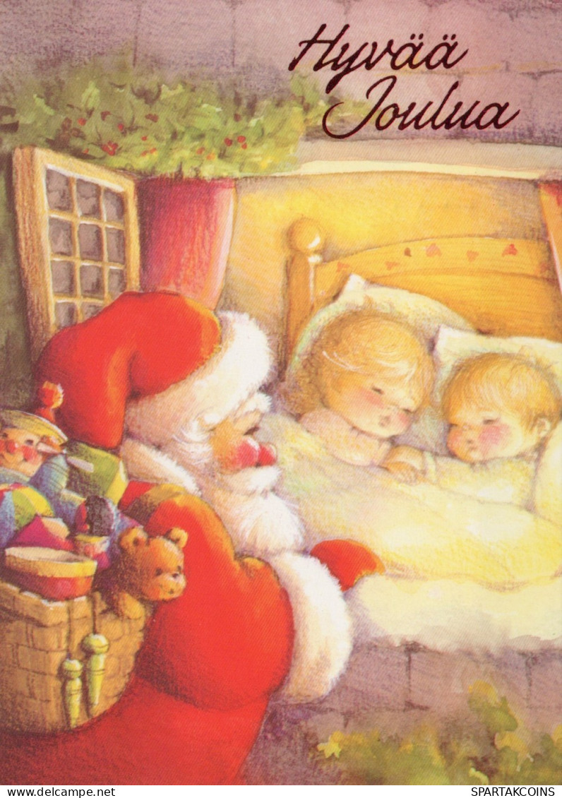 SANTA CLAUS CHILDREN CHRISTMAS Holidays Vintage Postcard CPSM #PAK219.GB - Santa Claus