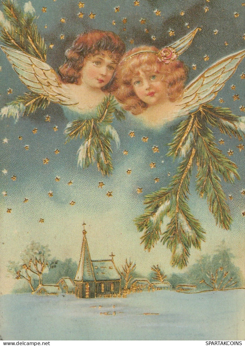 ANGEL CHRISTMAS Holidays Vintage Postcard CPSM #PAH875.GB - Anges