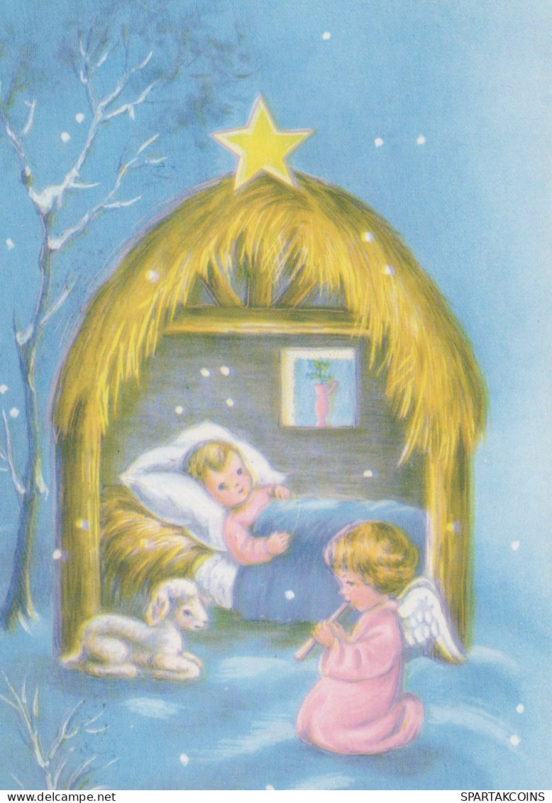 ANGEL CHRISTMAS Holidays Vintage Postcard CPSM #PAH753.GB - Angels