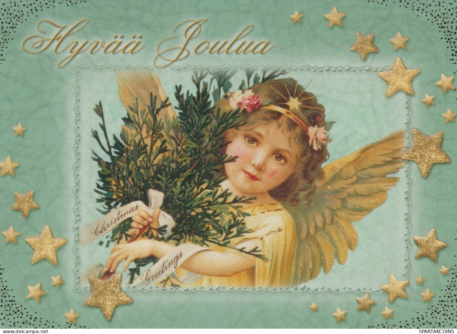 ANGEL CHRISTMAS Holidays Vintage Postcard CPSM #PAH254.GB - Angels