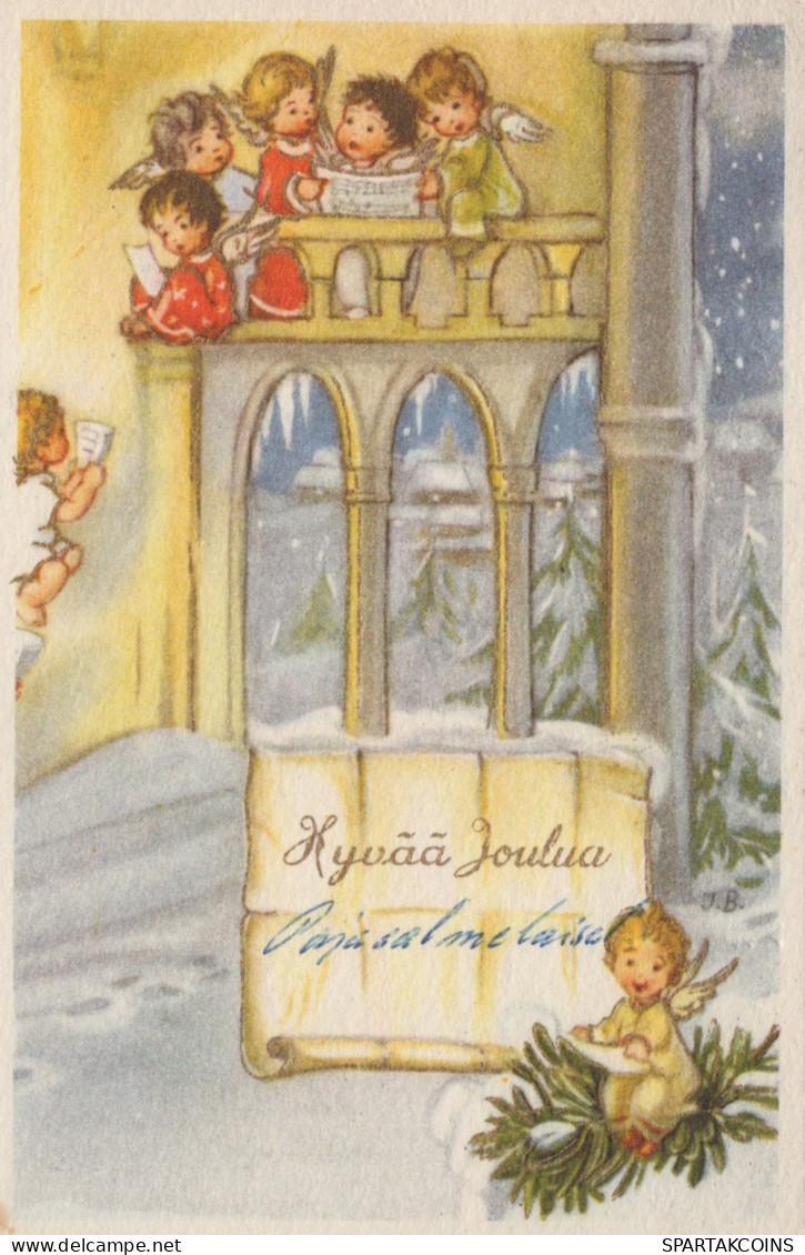 ANGEL CHRISTMAS Holidays Vintage Postcard CPSMPF #PAG814.GB - Angels