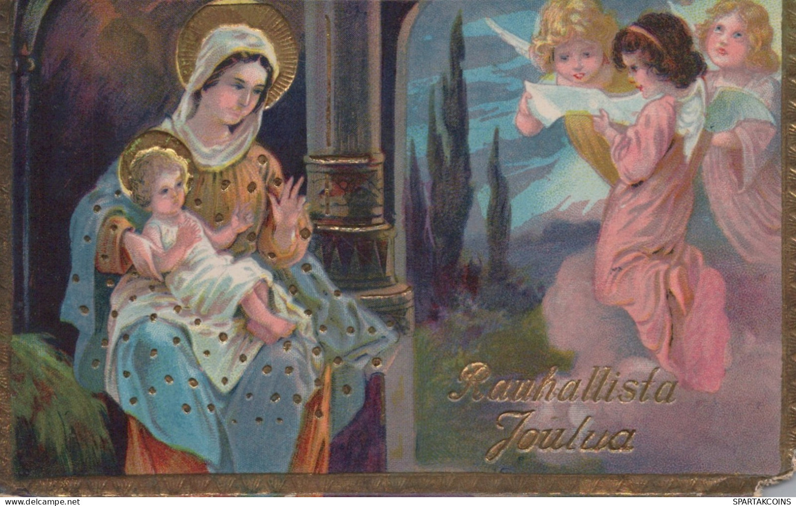 ANGEL CHRISTMAS Holidays Vintage Postcard CPSMPF #PAG751.GB - Angels