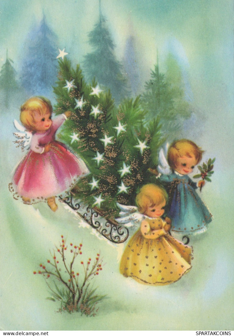 ANGEL CHRISTMAS Holidays Vintage Postcard CPSM #PAG939.GB - Anges