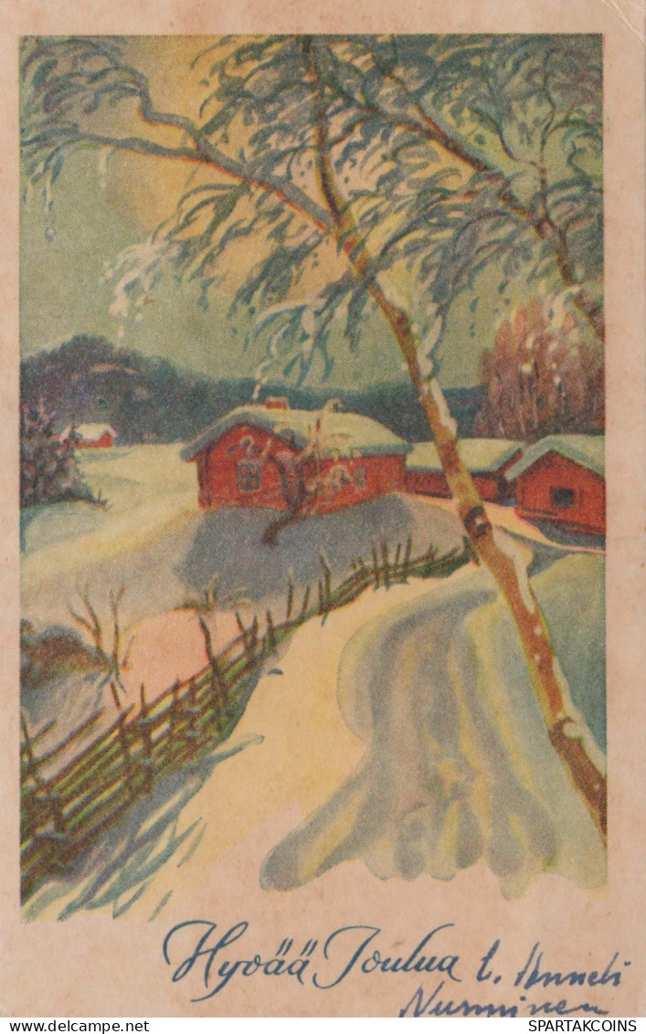 Buon Anno Natale Vintage Cartolina CPSMPF #PKG223.IT - Nieuwjaar