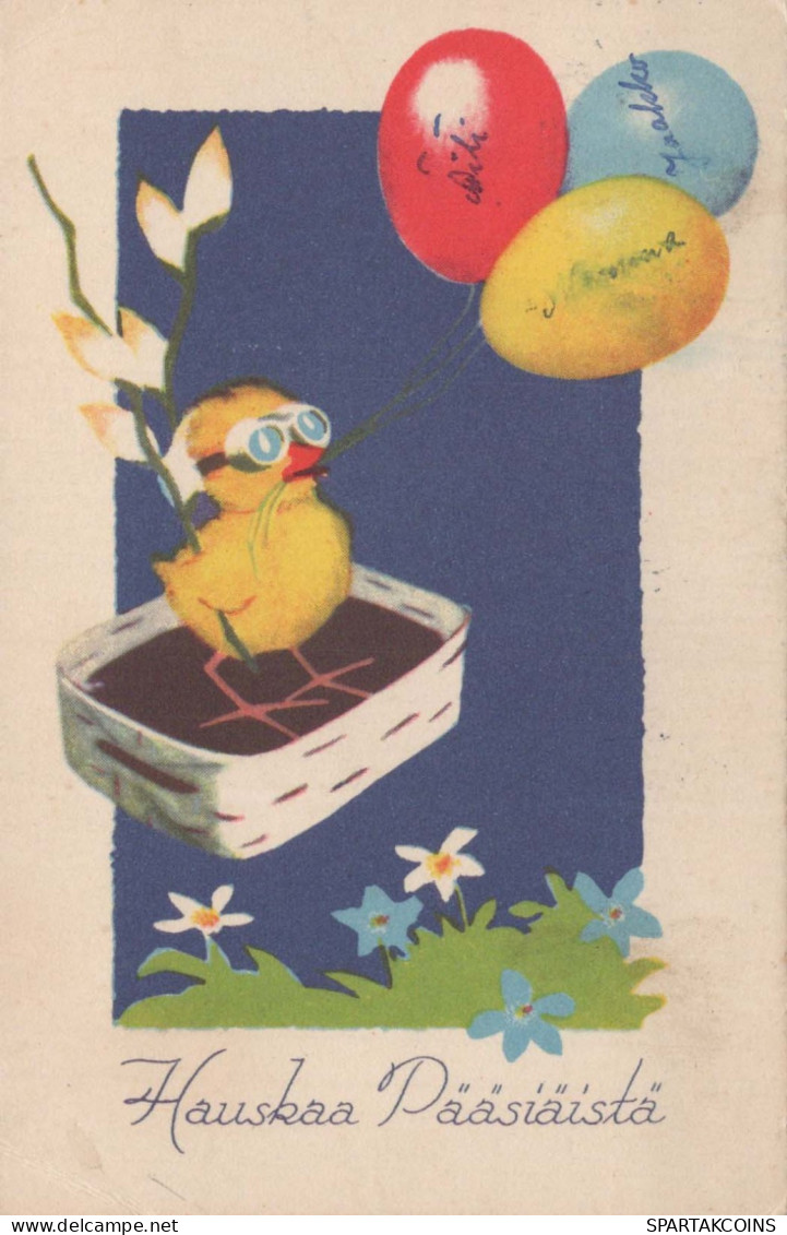 PASQUA POLLO UOVO Vintage Cartolina CPA #PKE305.IT - Pasqua