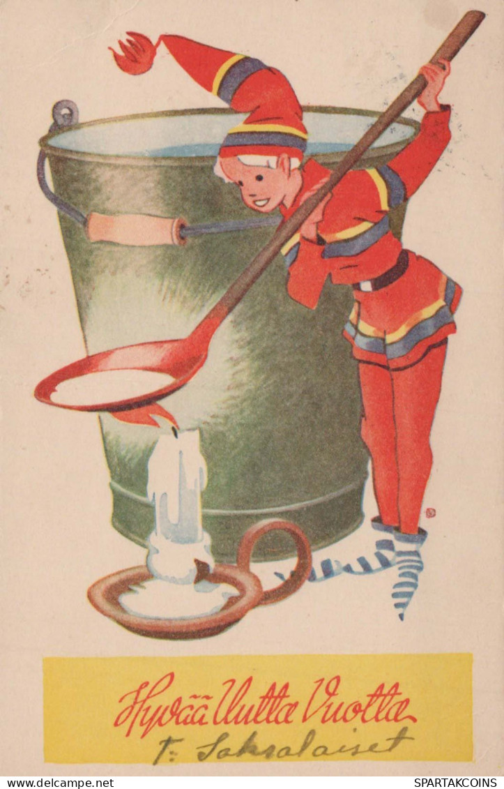 Buon Anno Natale BAMBINO Vintage Cartolina CPSMPF #PKD295.IT - New Year