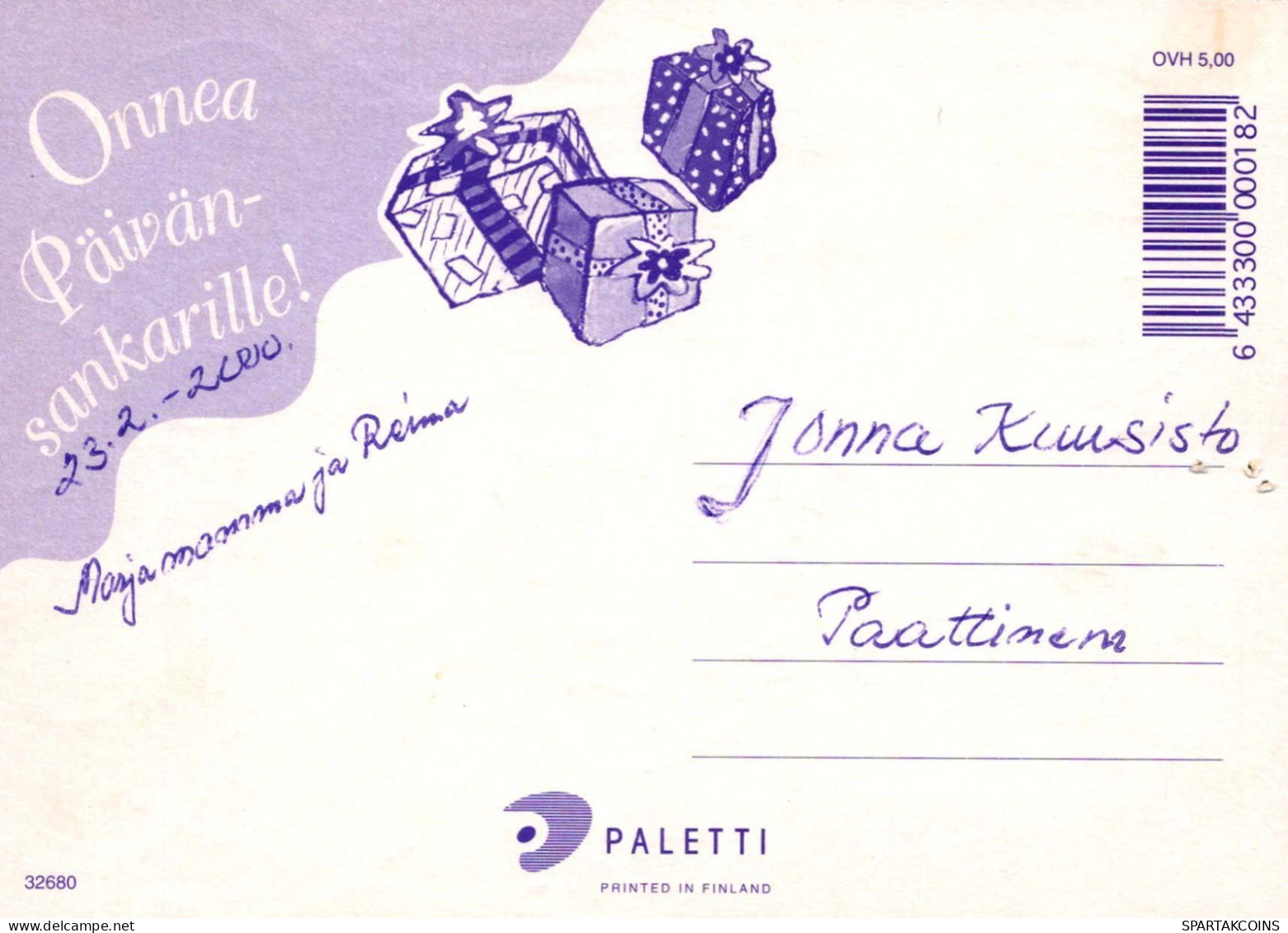 BUON COMPLEANNO 5 Años RAGAZZA BAMBINO Vintage Postal CPSM #PBT745.IT - Anniversaire