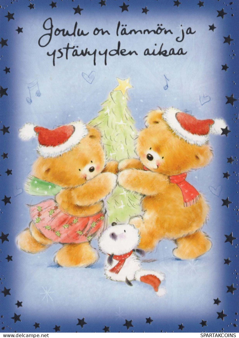 Buon Anno Natale NASCERE Animale Vintage Cartolina CPSM #PBS285.IT - Nieuwjaar