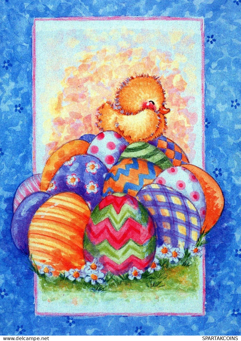 PASQUA POLLO Vintage Cartolina CPSM #PBO984.IT - Ostern