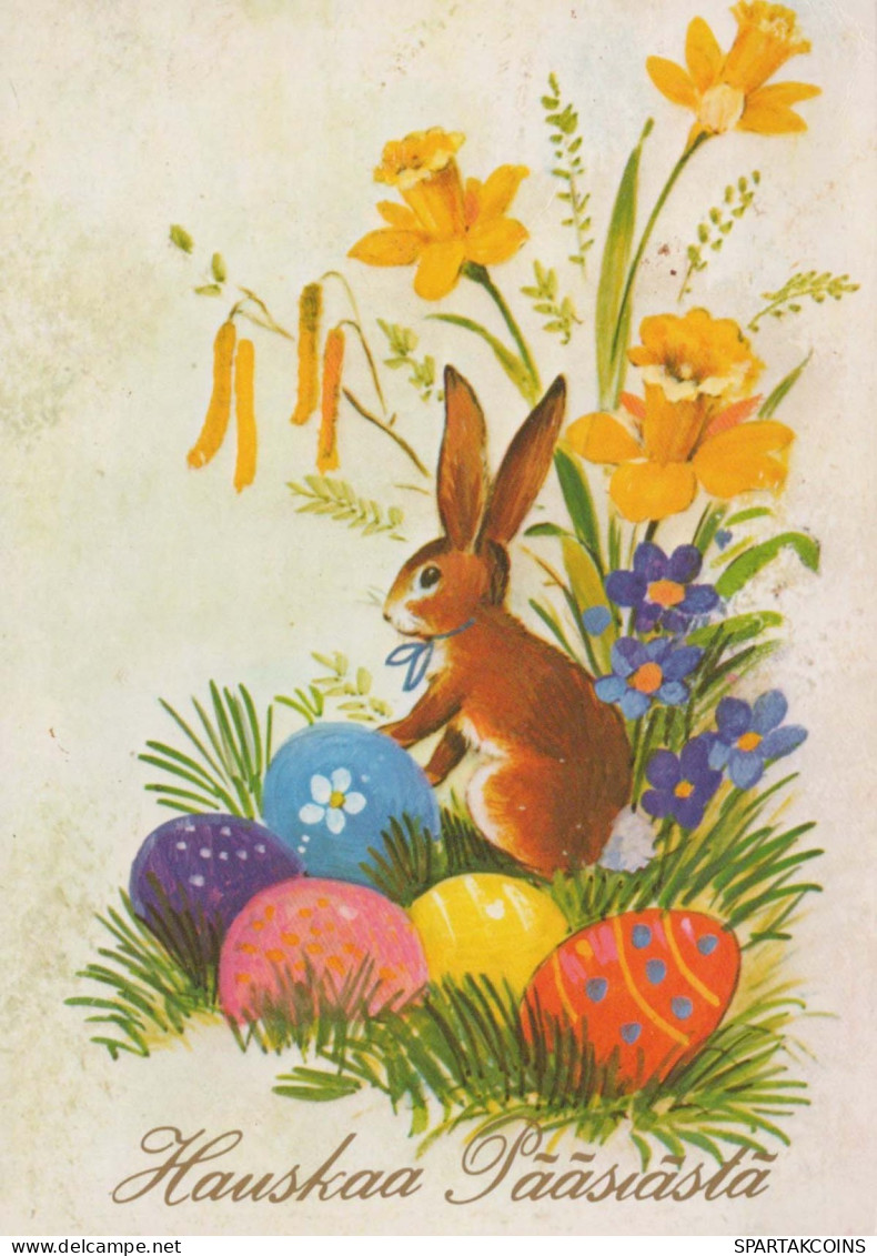 PASQUA CONIGLIO Vintage Cartolina CPSM #PBO481.IT - Ostern