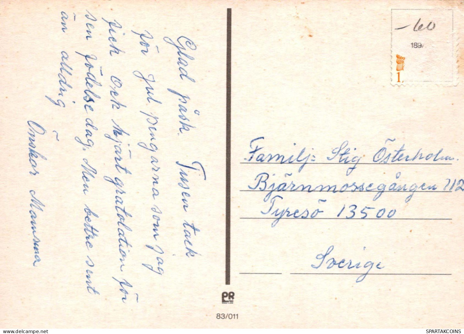 PASQUA CONIGLIO Vintage Cartolina CPSM #PBO481.IT - Easter