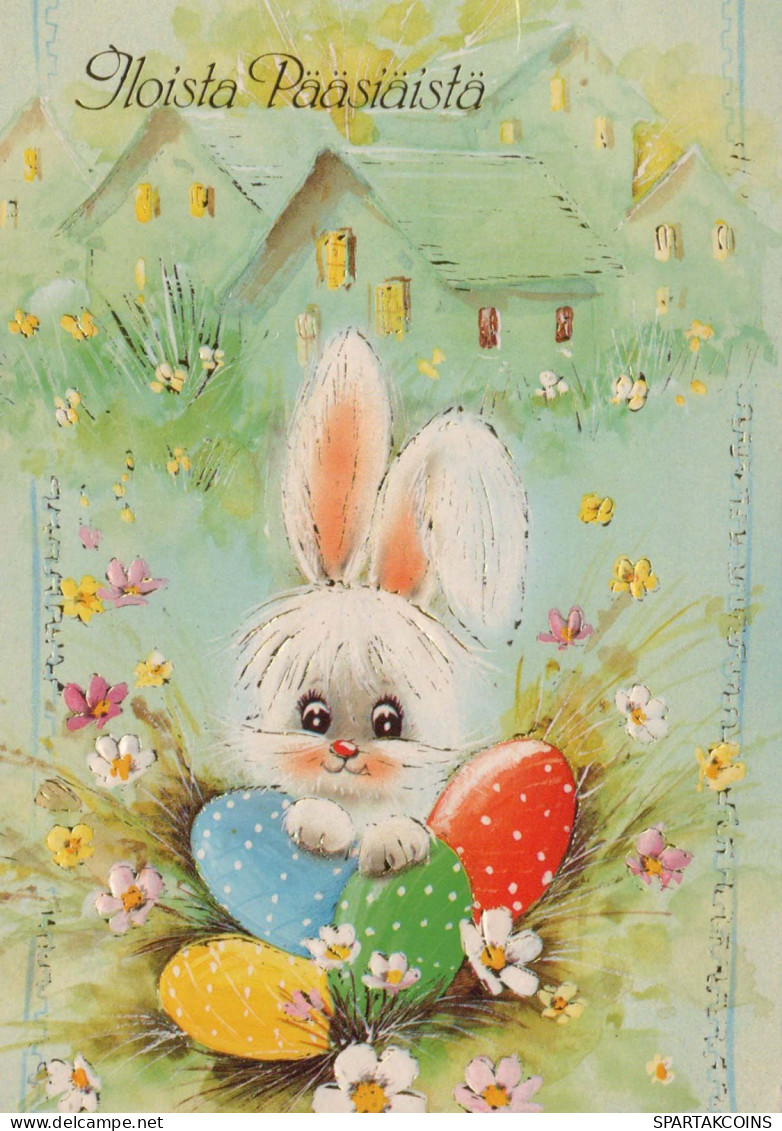 PASQUA CONIGLIO Vintage Cartolina CPSM #PBO419.IT - Easter