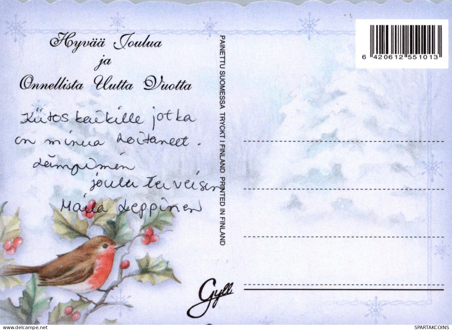 Buon Anno Natale UCCELLO Vintage Cartolina CPSM #PBM728.IT - Neujahr