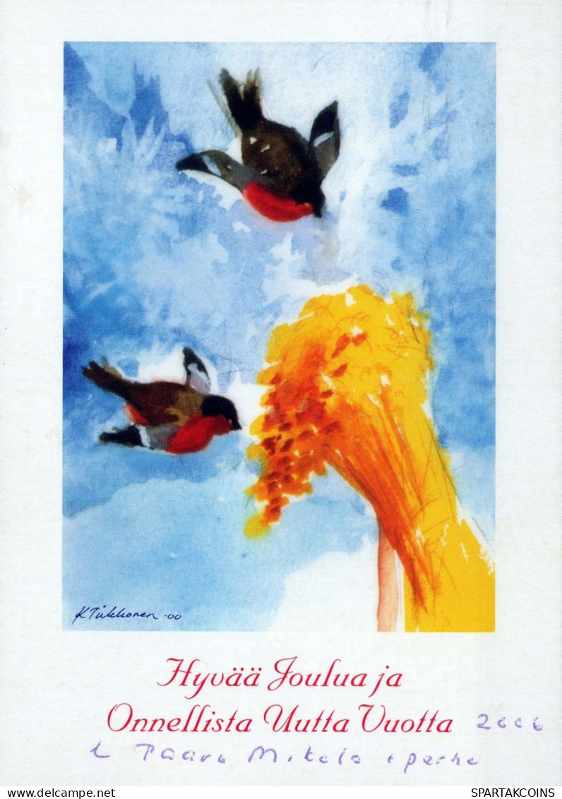 Buon Anno Natale UCCELLO Vintage Cartolina CPSM #PBM602.IT - Neujahr