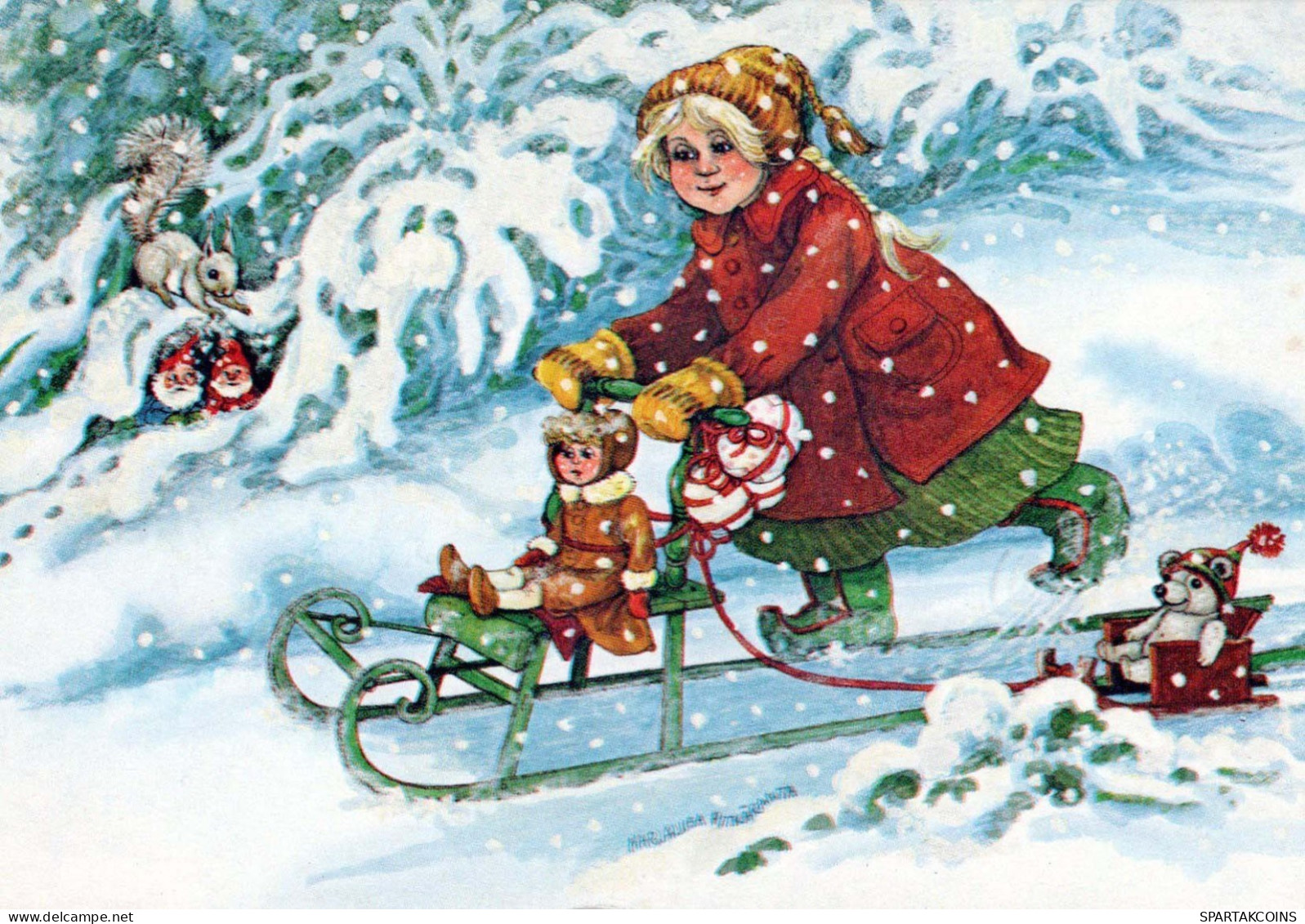 Buon Anno Natale BAMBINO Vintage Cartolina CPSM #PBM343.IT - Neujahr