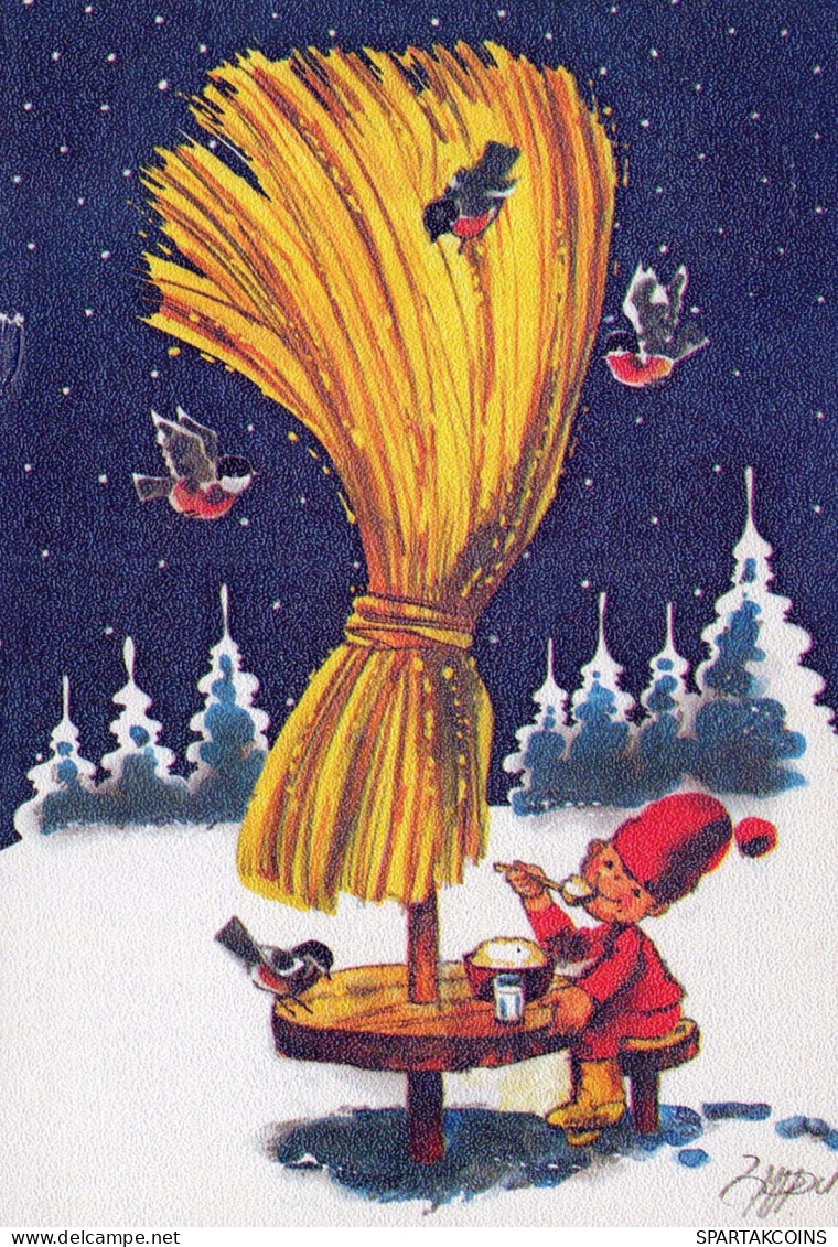 Buon Anno Natale GNOME Vintage Cartolina CPSM #PBM061.IT - Neujahr