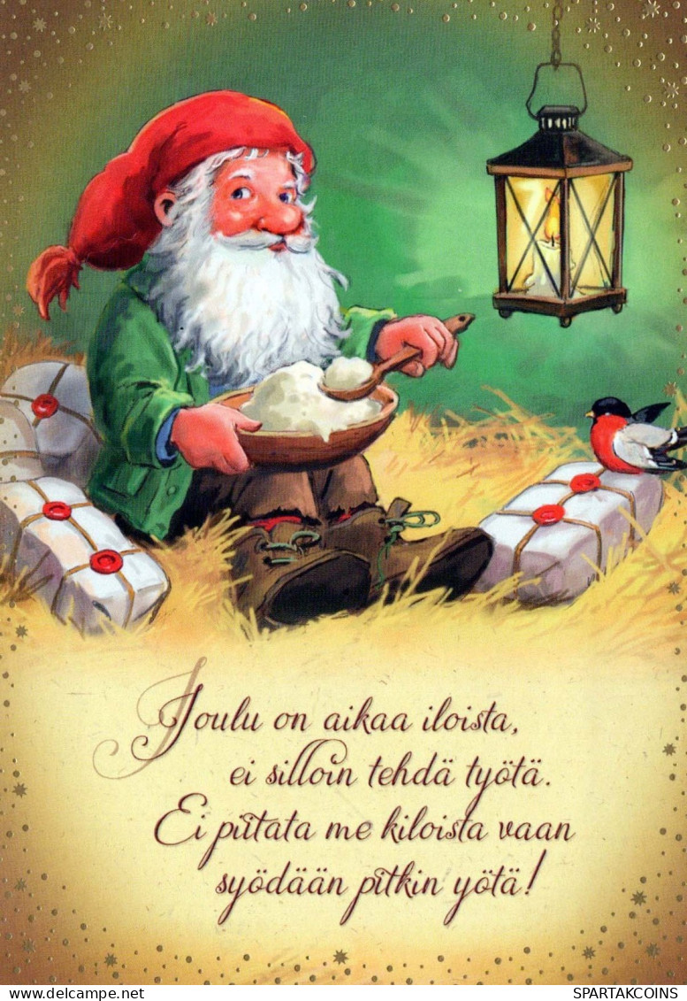 Buon Anno Natale GNOME Vintage Cartolina CPSM #PBL768.IT - Neujahr