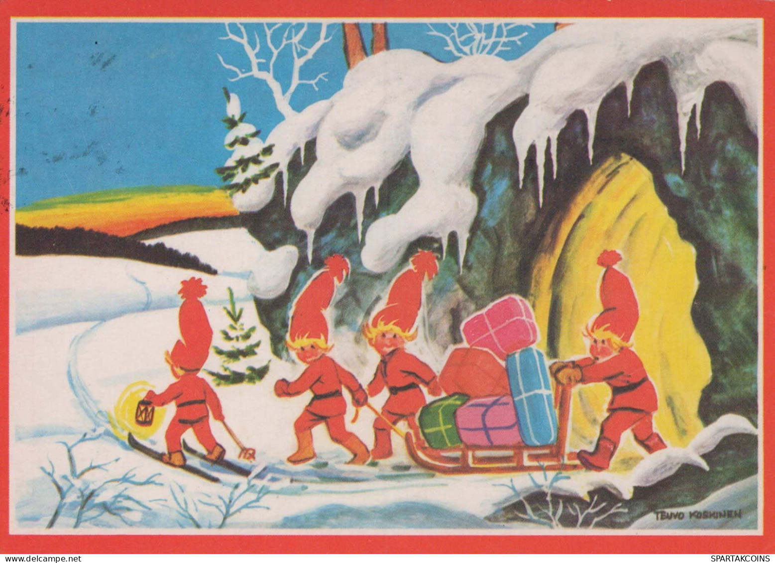 Buon Anno Natale GNOME Vintage Cartolina CPSM #PBL912.IT - New Year