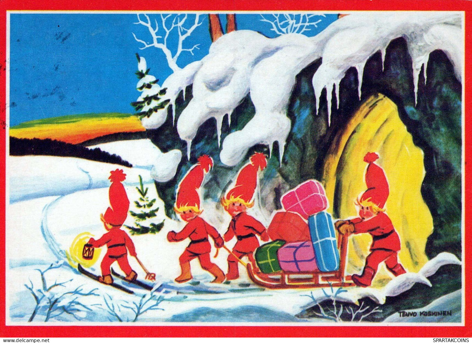 Buon Anno Natale GNOME Vintage Cartolina CPSM #PBL912.IT - Neujahr