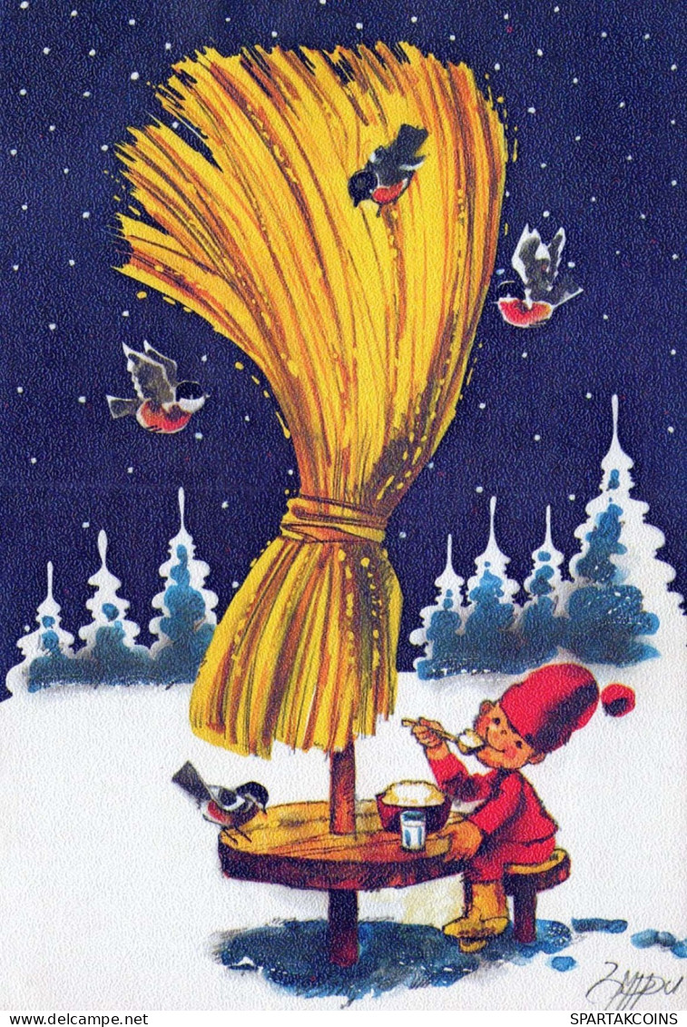 Buon Anno Natale GNOME Vintage Cartolina CPSM #PBL633.IT - Neujahr
