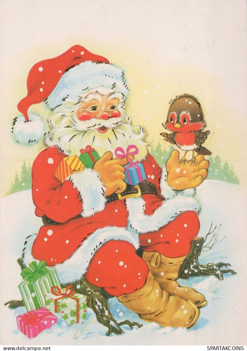 BABBO NATALE Buon Anno Natale Vintage Cartolina CPSM #PBL367.IT - Santa Claus