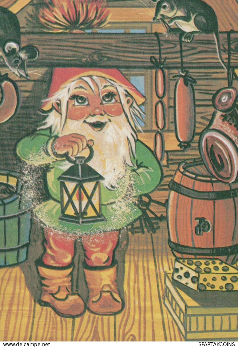 BABBO NATALE Buon Anno Natale Vintage Cartolina CPSM #PBL244.IT - Santa Claus