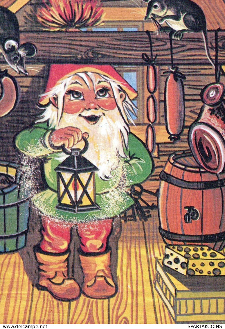 BABBO NATALE Buon Anno Natale Vintage Cartolina CPSM #PBL244.IT - Kerstman