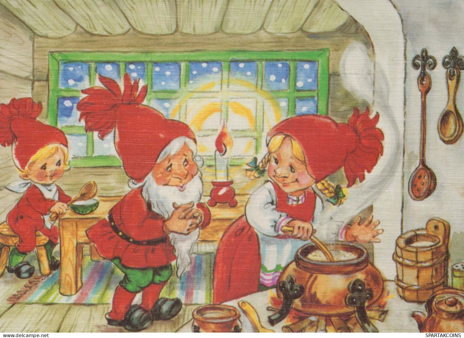 Buon Anno Natale GNOME Vintage Cartolina CPSM #PBA918.IT - Nieuwjaar