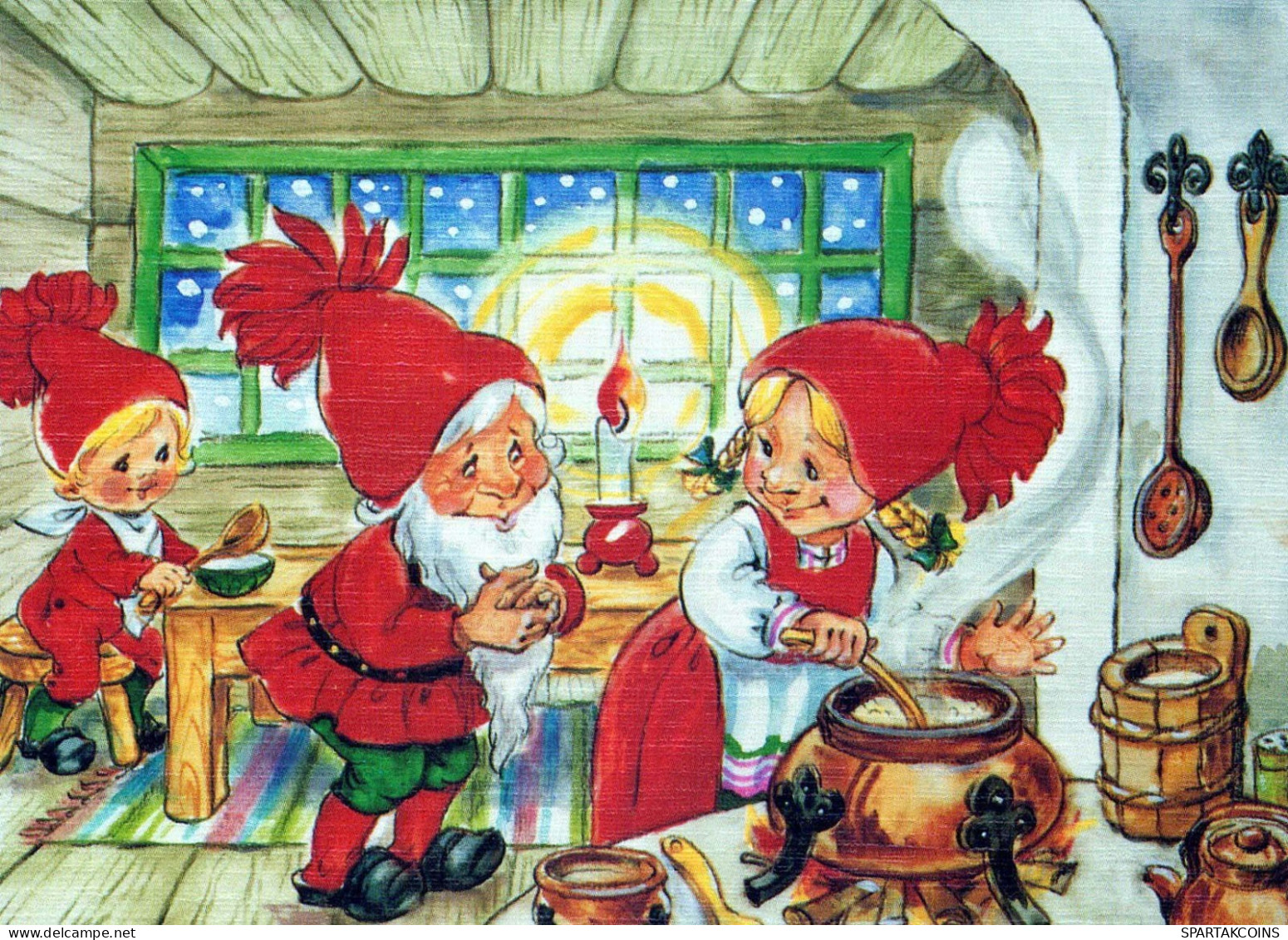 Buon Anno Natale GNOME Vintage Cartolina CPSM #PBA918.IT - New Year