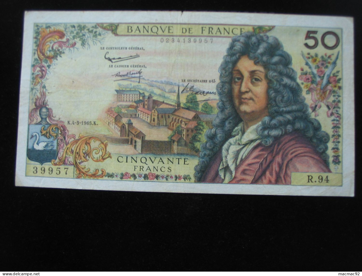 50 Cinquante Francs  RACINE 4-3-1965   **** EN ACHAT IMMEDIAT **** - 50 F 1962-1976 ''Racine''