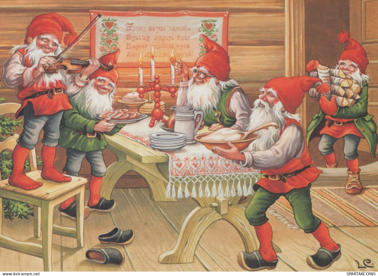 Buon Anno Natale GNOME Vintage Cartolina CPSM #PBA671.IT - Neujahr