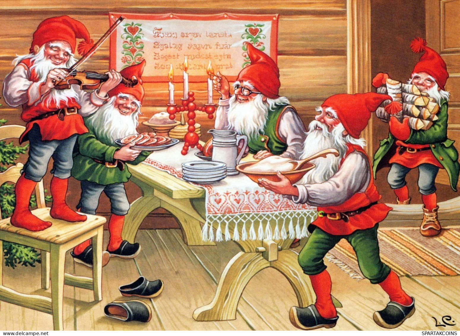 Buon Anno Natale GNOME Vintage Cartolina CPSM #PBA671.IT - Neujahr