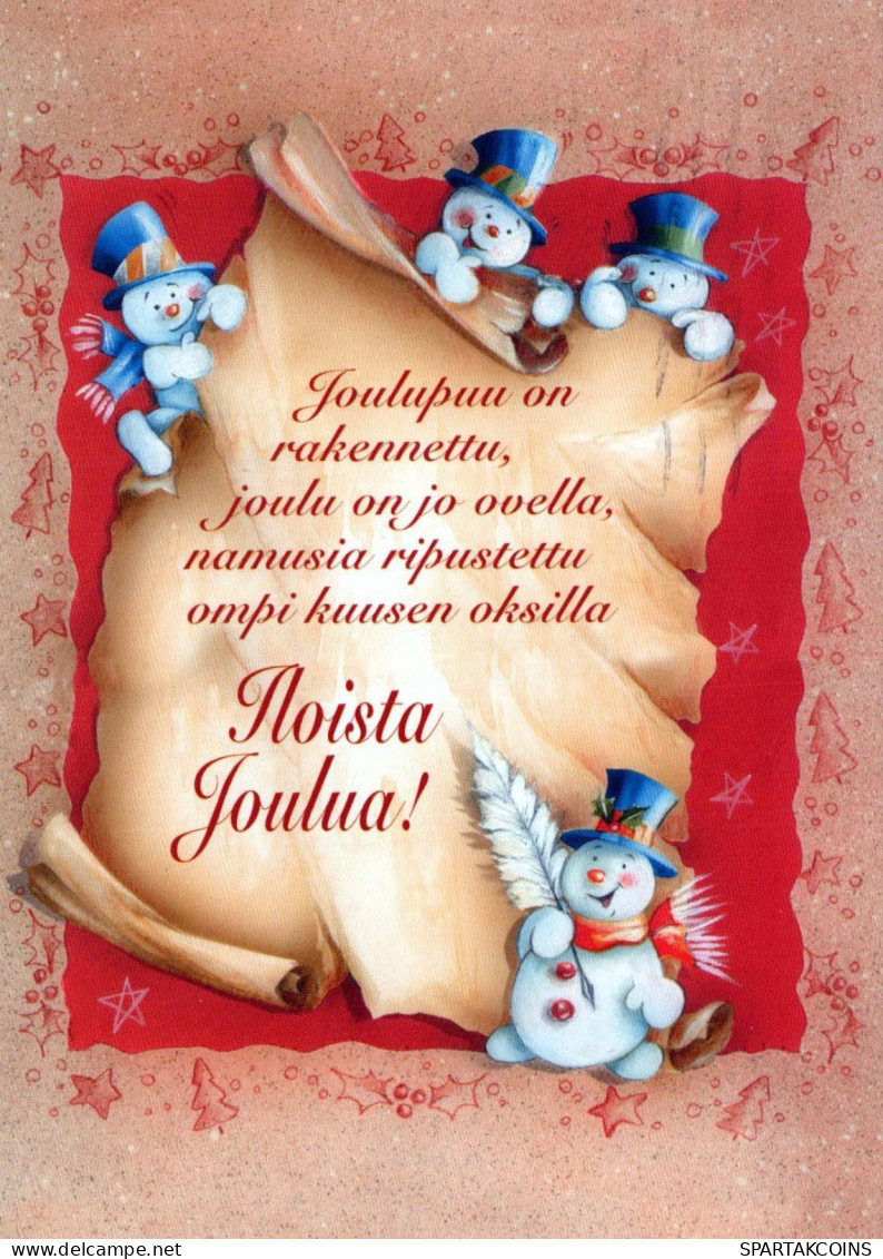 Buon Anno Natale PUPAZZO Vintage Cartolina CPSM #PAZ794.IT - Nieuwjaar