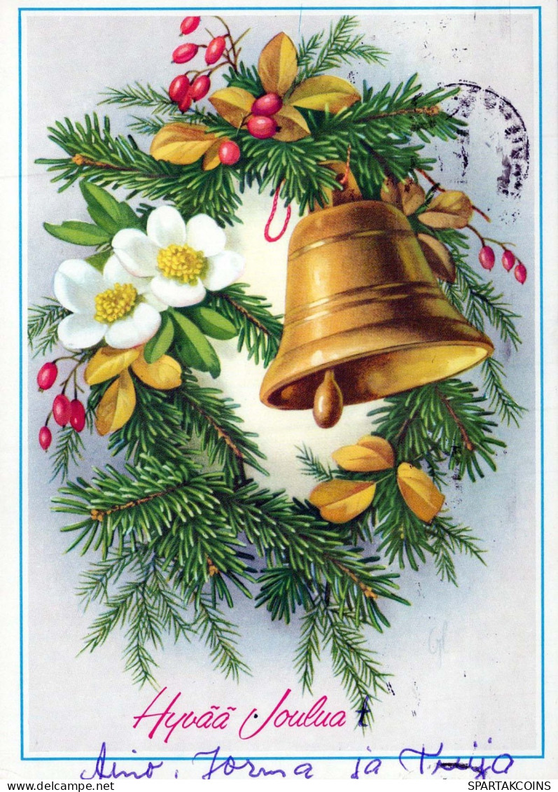 Buon Anno Natale BELL Vintage Cartolina CPSM #PAY637.IT - Nouvel An