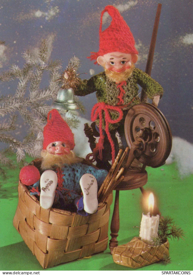 Buon Anno Natale GNOME Vintage Cartolina CPSM #PAY503.IT - Neujahr